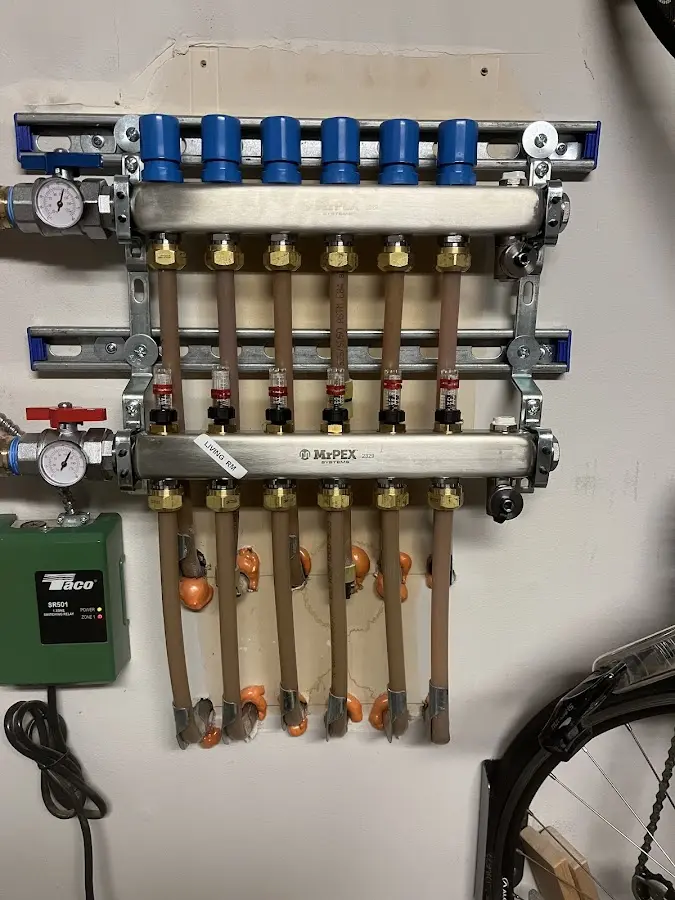 Plumber performing Gas Leak Detection at a residential property in Clay